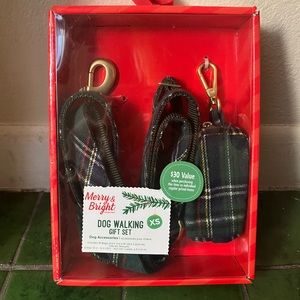 Dog Walking set. leash XS Collar and bag Holder